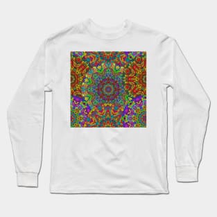 pattern with colored mandala Long Sleeve T-Shirt